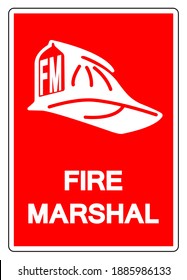 Fire Marshal Symbol Sign ,Vector Illustration, Isolate On White Background Label .EPS10