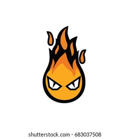 Fire Mascot Sport Logo