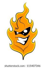 Fire  Mascot tattoo Vector