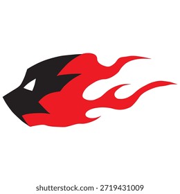 Diseño de Vector de icono de logotipo de máscara de fuego

