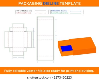 Fire Match Box, Dieline Template