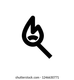 Fire match icon. Forest fires sign