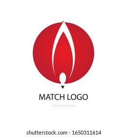 Logo-Vektorillustration für Feuer- und Streichmarken 