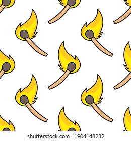 fire matches pattern seamless textile print. Great for summer vintage fabric, scrapbooking, wallpaper, giftwrap. repeat pattern background design
