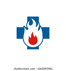 Fire Medical Logo Icon Design