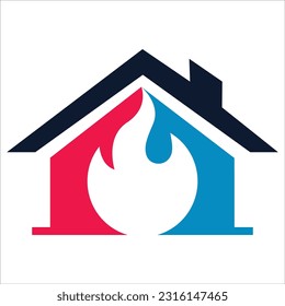 Fire merged with house logo
