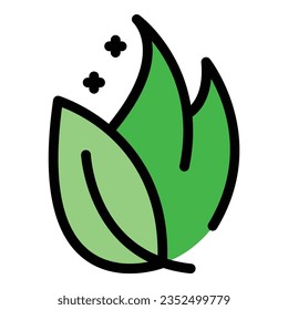 Fire metabolism icon outline vector. Human nutrition. Body energy color flat