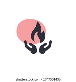 Fuego - Icono moderno (Pictograma)