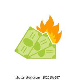 Fire Money Logo Icon Design