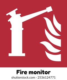 Fire monitor ISO 7010 safety