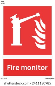 Fire monitor signs symbols standard iso 7010