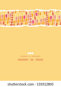 Fire mosaic tiles seamless vertical torn pattern background
