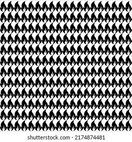 Fire Motifs Pattern for Decoration, Ornate or Graphic Design Element. Vector Illustration