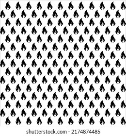 Fire Motifs Pattern for Decoration, Ornate or Graphic Design Element. Vector Illustration