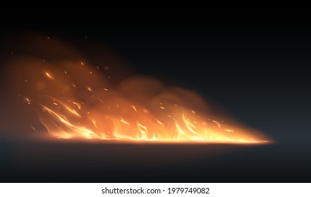 Fire motion background with smoke effect