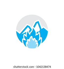 Fire Mountain Logo Icon Design