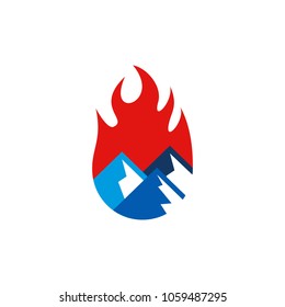 Fire Mountain Logo Icon Design