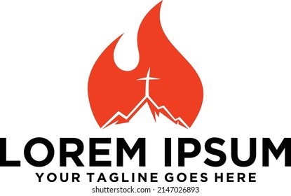 Fire and Mountain ministries logo template