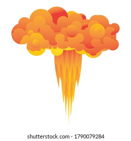 Fire mushroom from a strong explosion