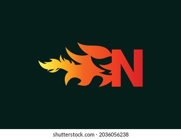Plantilla de diseño de iconos y logotipos de letras de ataque contra incendios