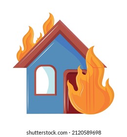 Brandkatastrophensymbol einzeln