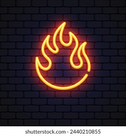 Fire neon for decoration design. Vector illustration