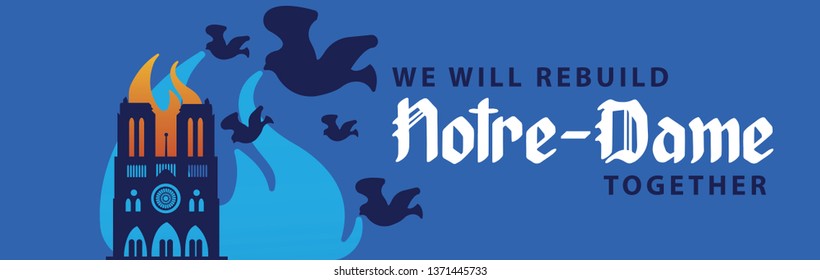 Fire at Notre Dame Cathedral, birds will stop the fire on the Notre Dame cathedral.