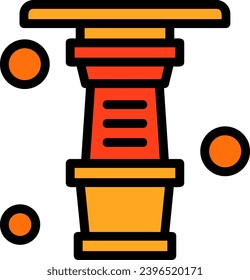 Fire Nozzle Linear Filled Icon Vector Design