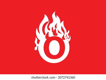 Fire O Letter Logo And Icon Design Template