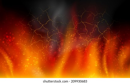 fire on a black background dark decoration