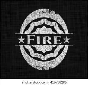 Fire on chalkboard