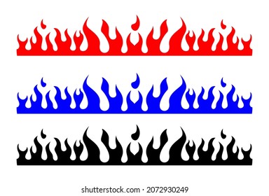 Fire on a white background. Flame And Fire Symbols. Eps File