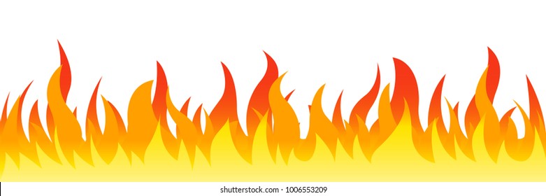 Fire on a white background. Vector illustration for design - for stock