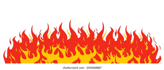 Fire on a white background. Vector illustration for design - for stock vector