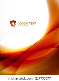 Fire orange abstract swirl template, modern futuristic wave