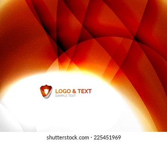 Plantilla de giro abstracto de naranja de fuego, onda futurista moderna