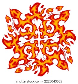 Fire ornamental illustration element vector