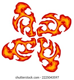 Fire ornamental illustration element vector