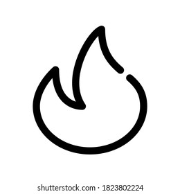 Fire outline icon. The item from set dedicated marketing, as well as related goods and services. Interrupted lines vector.