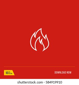 Fire outline vector icon