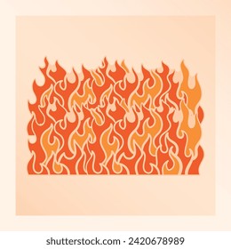 Fire Pattern Concept Vector Graphic Design