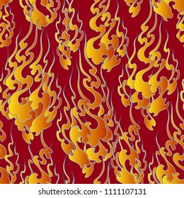 Fire pattern illustration,
I drew fire abstractly.
These works continue seamlessly.
