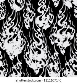 Fire pattern illustration,
I drew fire abstractly.
These works continue seamlessly.
