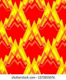 Fire pattern seamless. Flame background ornament vector 