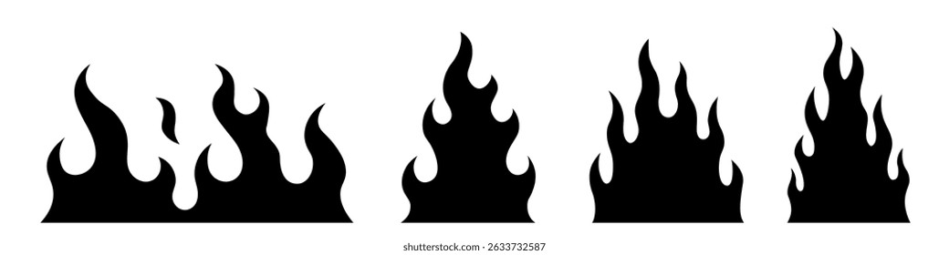 Fire pattern vector. Fire vector decoration