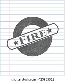 Fire pencil emblem