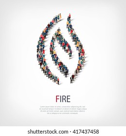 fire people sign 3d