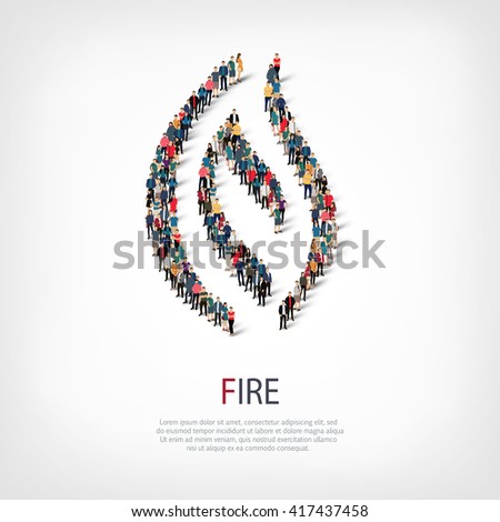 fire people sign 3d