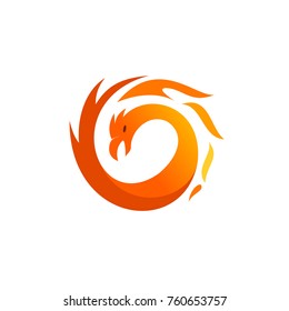 Fire Phoenix Logo Stock Vector (Royalty Free) 760653757