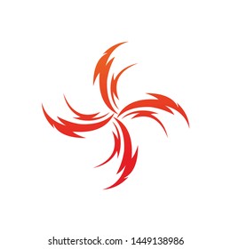 Fire phoenix tribal logo template